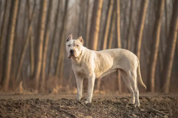 Dogo Argentino im Wald