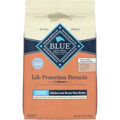 Blue Buffalo Life Protection Formula Large Breed Puppy Chicken & Brown Rice Recipe Suha hrana za pse