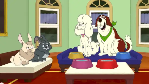 FOXのハウスブロークンのハニーとチーフの邸宅にて