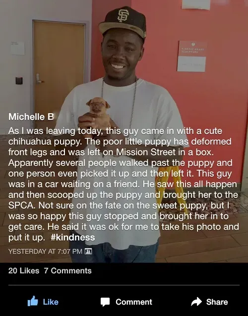 homem salva cachorrinho' title=