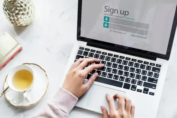 зарегистрироваться на ноутбуке