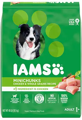 IAMS Adult MiniChunks Small Kibble Suha hrana za pse z visoko vsebnostjo beljakovin