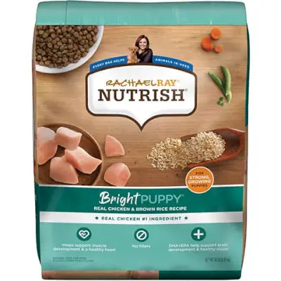 Rachael Ray Nutrish Bright Puppy Natuurlijk Echt Kip & Bruine Rijst Recept Droog Hondenvoer