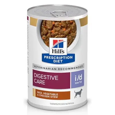 Hill's Prescription Diet id Cura digestiva Menjar humit per a gossos amb arròs, verdures i pollastre baix en greix