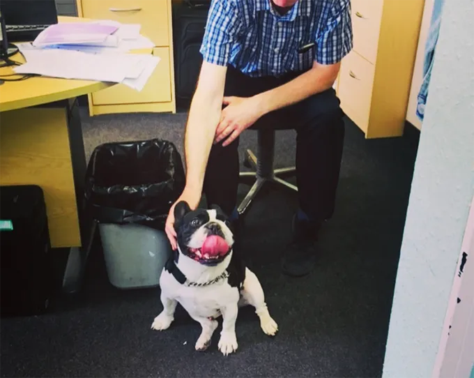 Ņemiet savu suni uz darba dienu!' title=