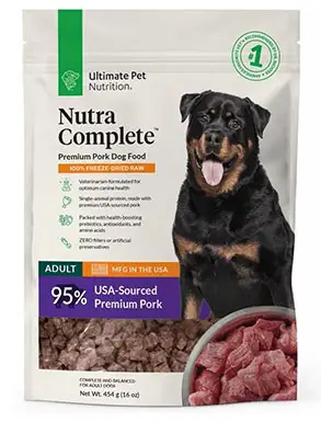 Menjar per a gossos de porc Nutra Complete Premium