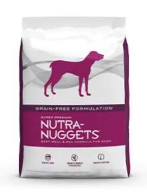 Nutra-Nuggets US Grain-Free Formulering Beef Meal & Pea Formula för hundar
