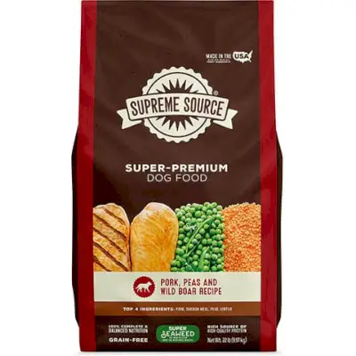 Супреме Соурце сува храна за псе без житарица, свињетина, грашак и дивље свиње