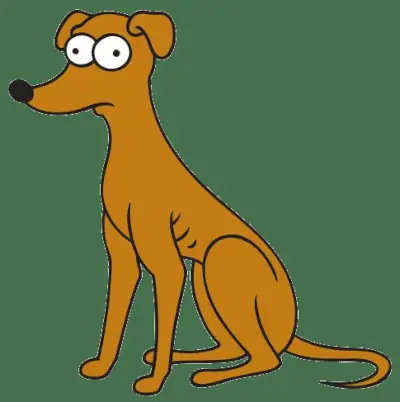 Jakiej rasy pies jest małym pomocnikiem Świętego Mikołaja? Pies Simpsonów