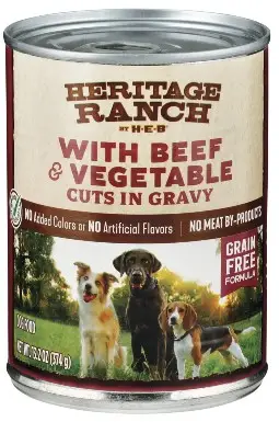 Heritage Ranch by H‑E‑B Alimento húmedo para perros sin cereales, cortes de carne y verduras en salsa