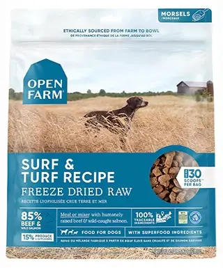 Przepis na surfing i darń Liofilizowana, surowa karma dla psów
