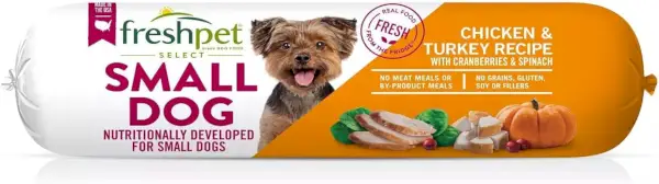 Freshpet Select Roll pro malé mokré kuře pro psy a krůty Recept na chlazené mokré krmivo pro psy