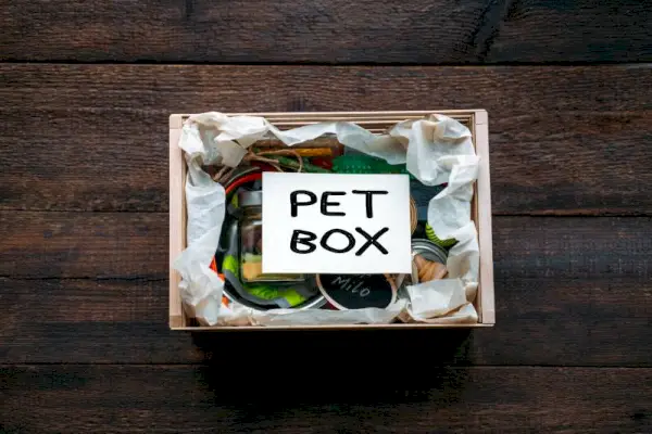 Mājdzīvnieku abonēšanas kaste suņiem un kaķiem