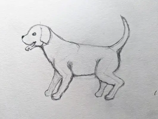 Com dibuixar un cadell dempeus 5