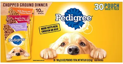 Pedigree Нарязана вечеря Разнообразна опаковка Мокра храна за възрастни кучета