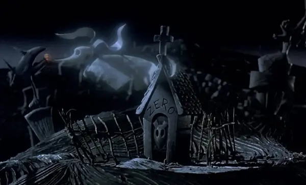 Zero, the ghost dog, from The Nightmare Before Christmas