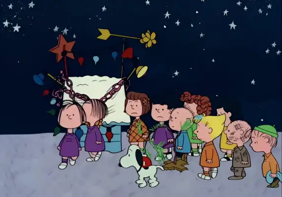 Snoopy and the others from A Charlie Brown Christmas