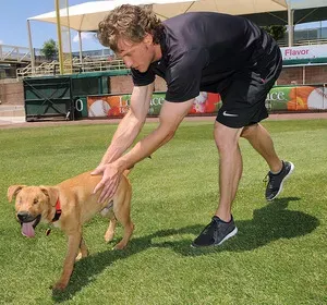 גור עיוור שאומץ על ידי קבוצת בייסבול